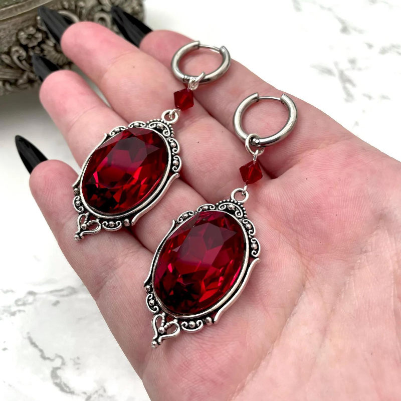Women'S Vampire Accessories - Brincos Cameo Vampiro, Joias Góticas, Gota