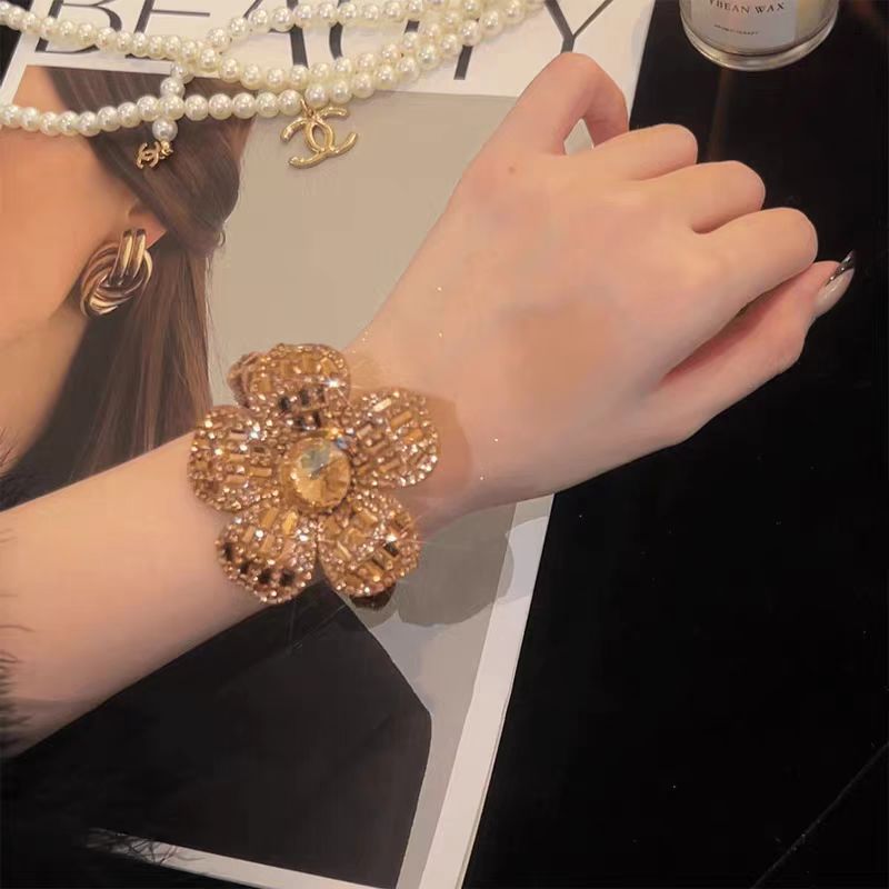 Wrap Ring Gold - Laço de cabelo de flor de