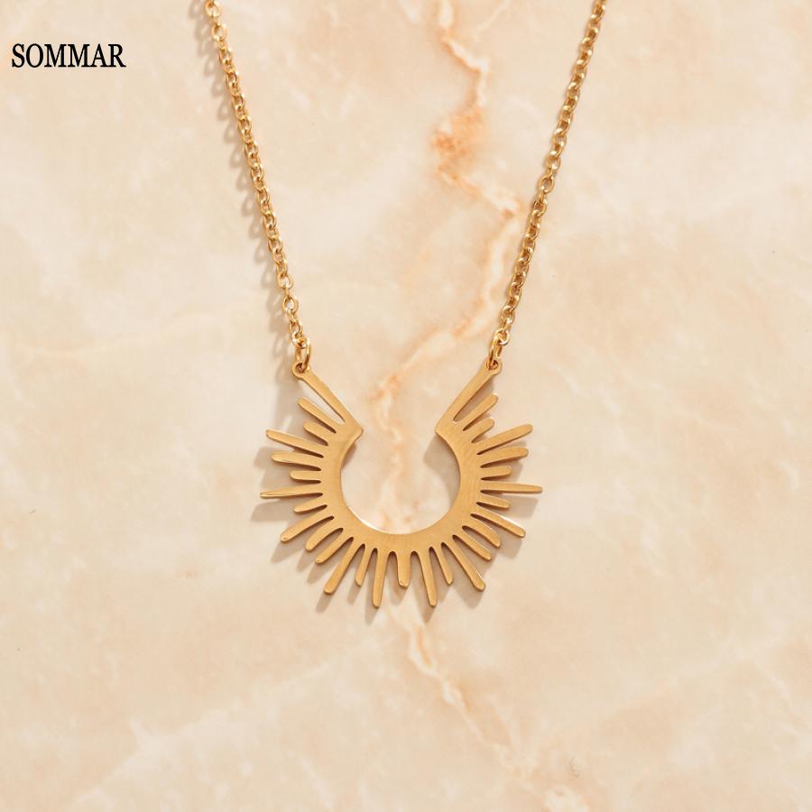Women'S Accessories Online India - SOMMAR-Colares e Pingentes Banhados a Ouro