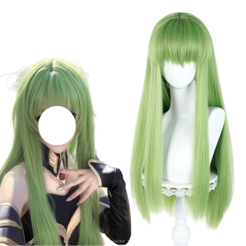 Women'S Accessories H&M - Peruca Verde Longa Sintética para Cosplay