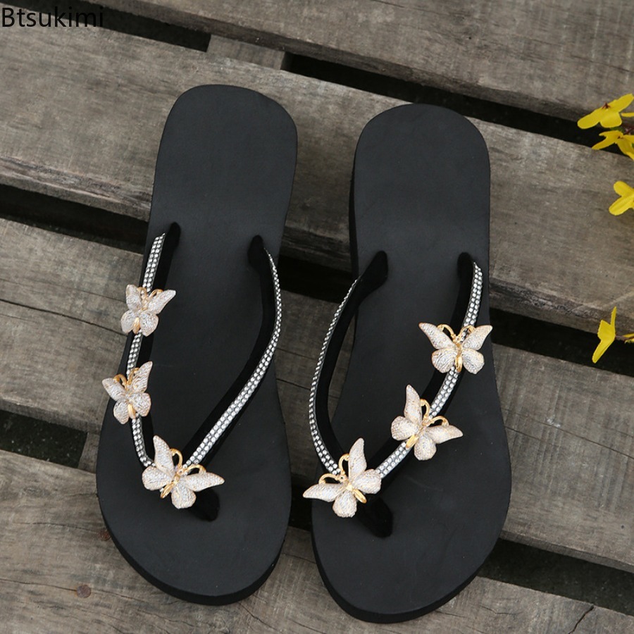 Women'S Accessories Flannels - Chinelo Feminino de Borracha com Strass