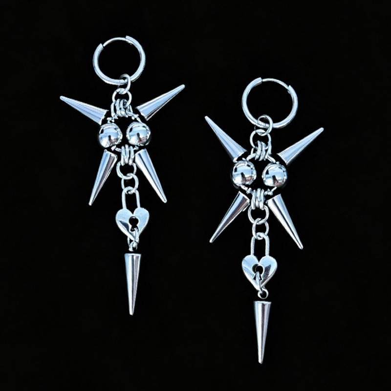 Women'S Accessories In The 90S - Brincos de Aço Inoxidável com Cruz