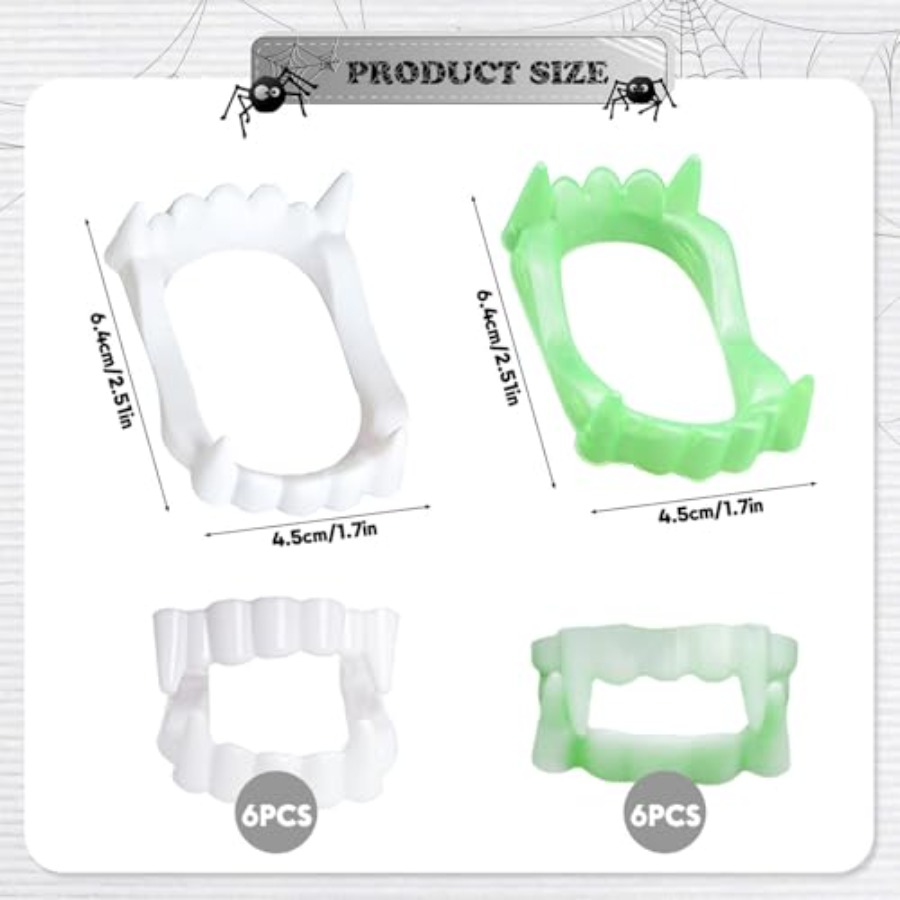 12 Peças de Dentes de Vampiro  - Women'S Vampire Accessories avaliação e preço