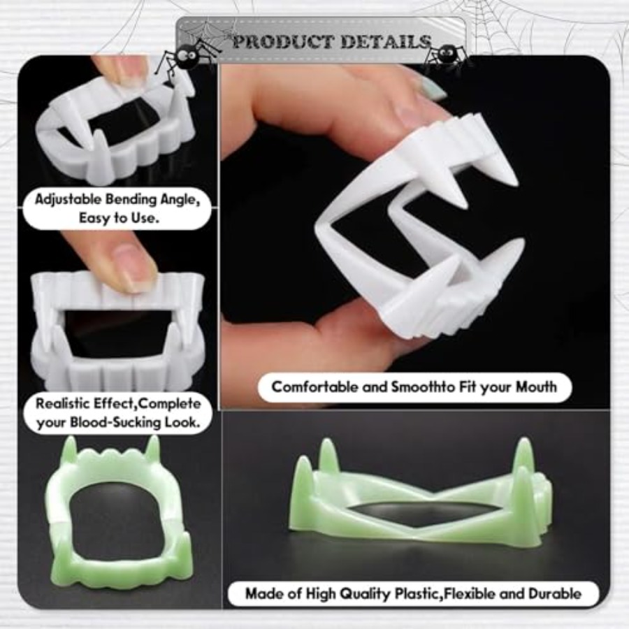 12 Peças de Dentes de Vampiro  - Women'S Vampire Accessories avaliação e preço