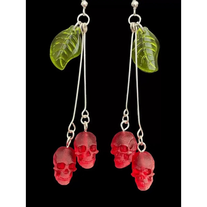 Brincos góticos de caveira cer - Women'S Vampire Accessories avaliação e preço