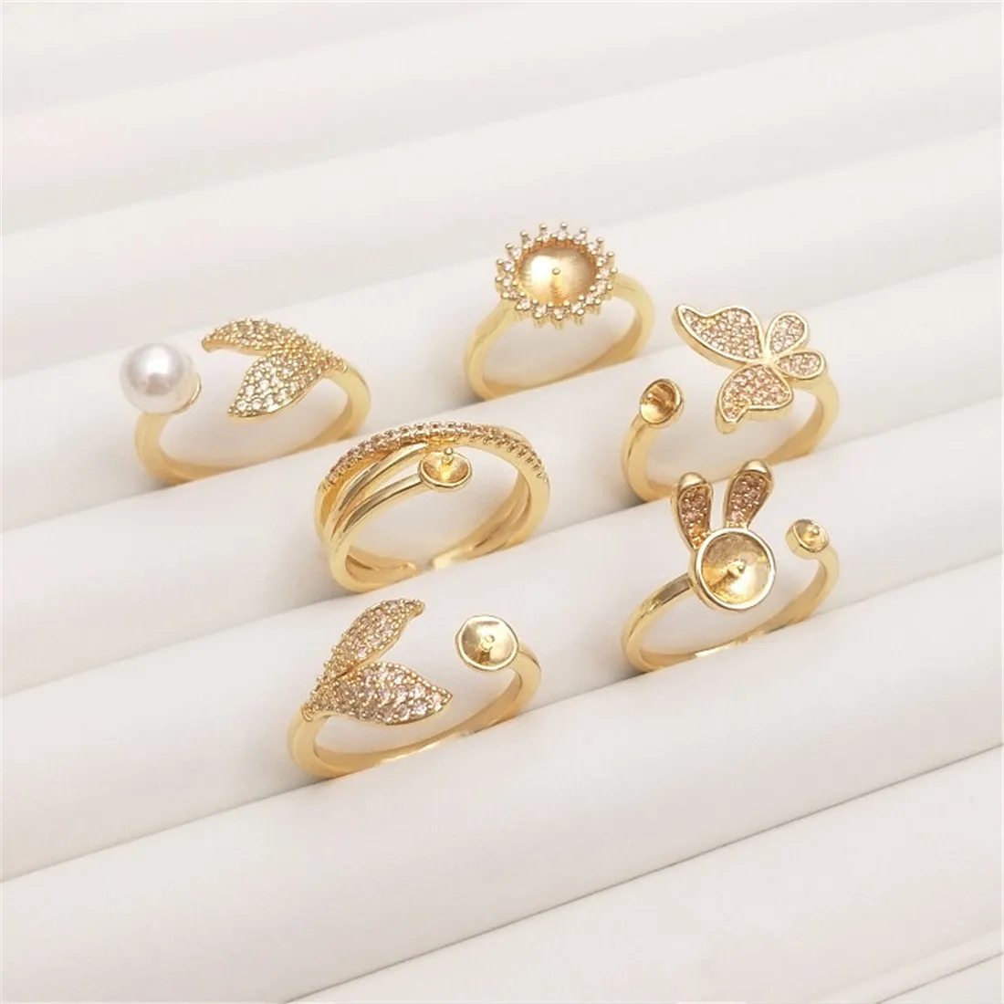 Conjunto de anel de pérola de  - Wrap Ring Gold avaliação e preço