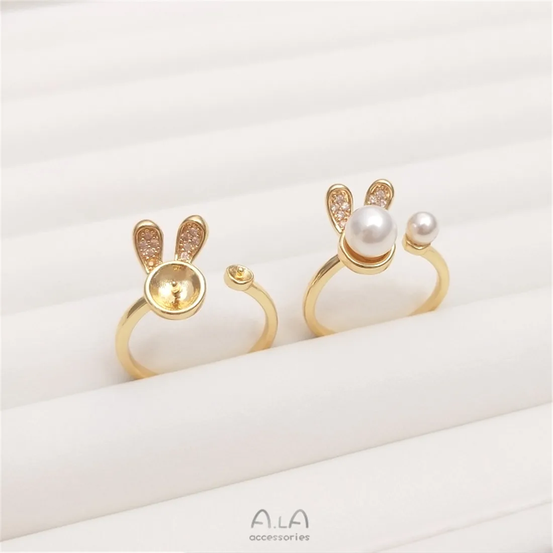 Conjunto de anel de pérola de  - Wrap Ring Gold avaliação e preço