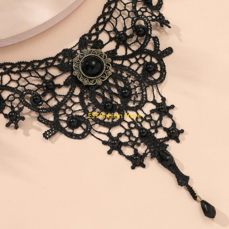Y5gc gargantilha renda gótica  - Women'S Vampire Accessories avaliação e preço