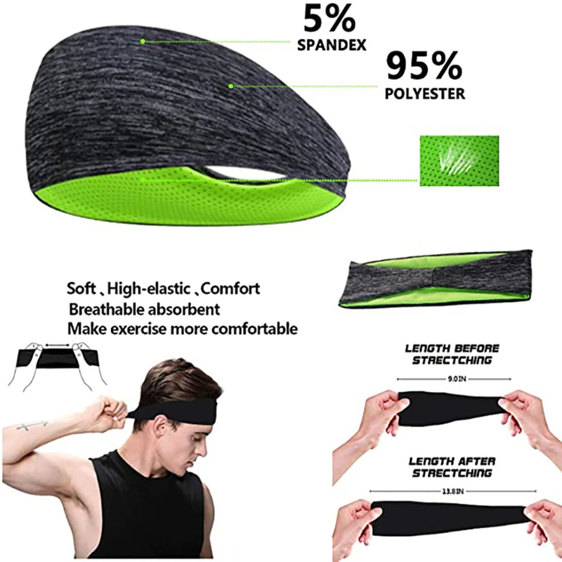 3 pçs sweatband para homens mu - Women'S Yoga Accessories avaliação e preço