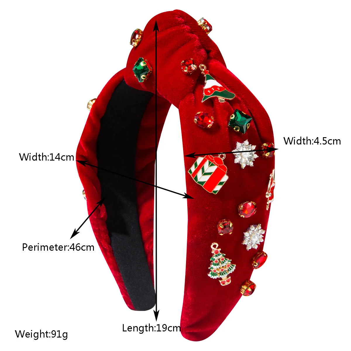 Nova Tiara de Natal em Flanela - Women'S Accessories Flannels avaliação e preço