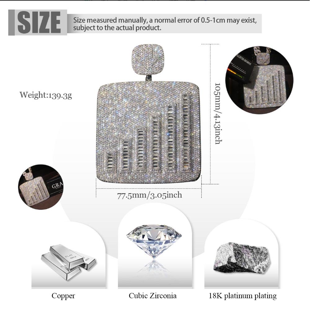 Colar 3D Blingbling Iced Out H - Women Accessories Meaning avaliação e preço