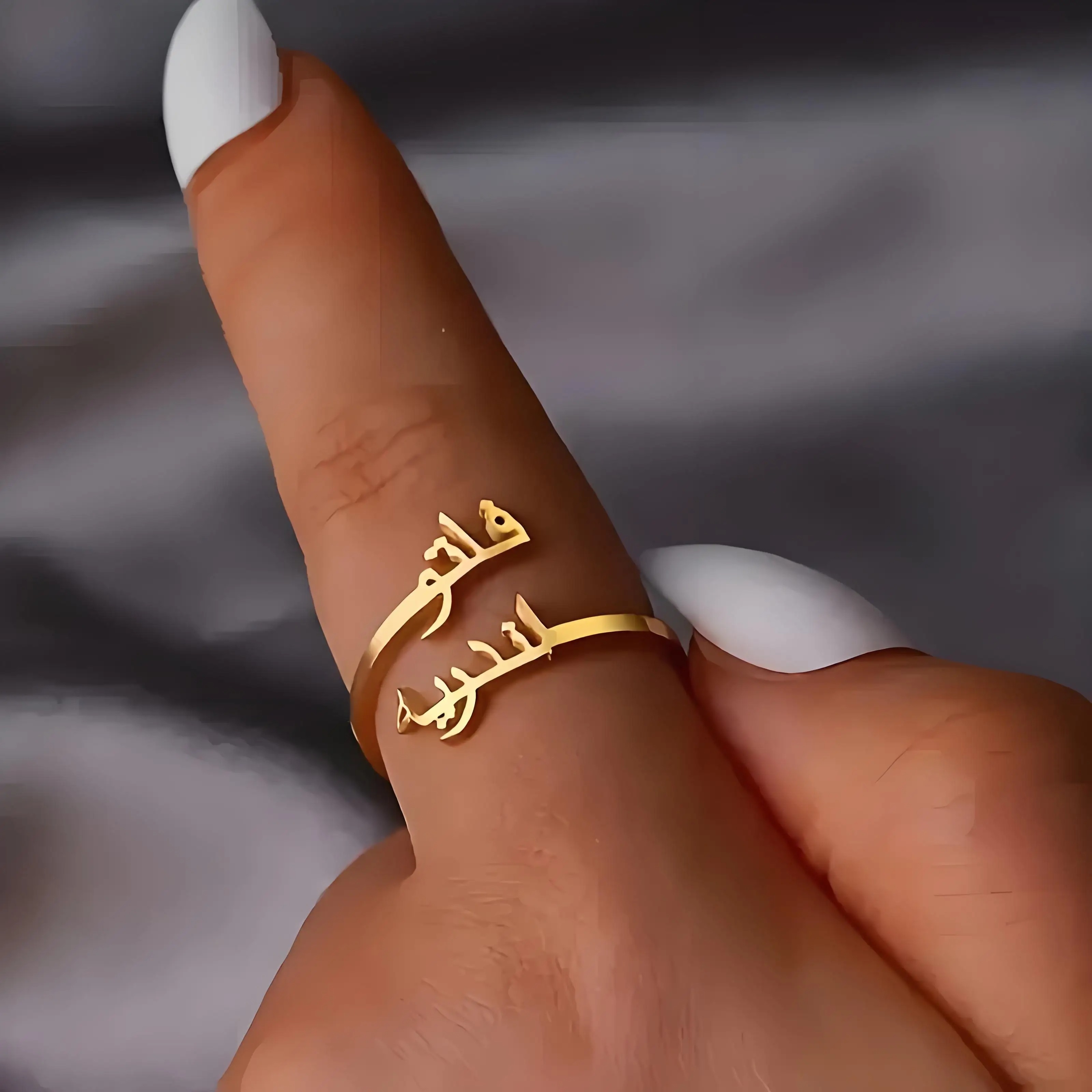 Anéis de letras árabes persona - Wrap Ring Gold avaliação e preço
