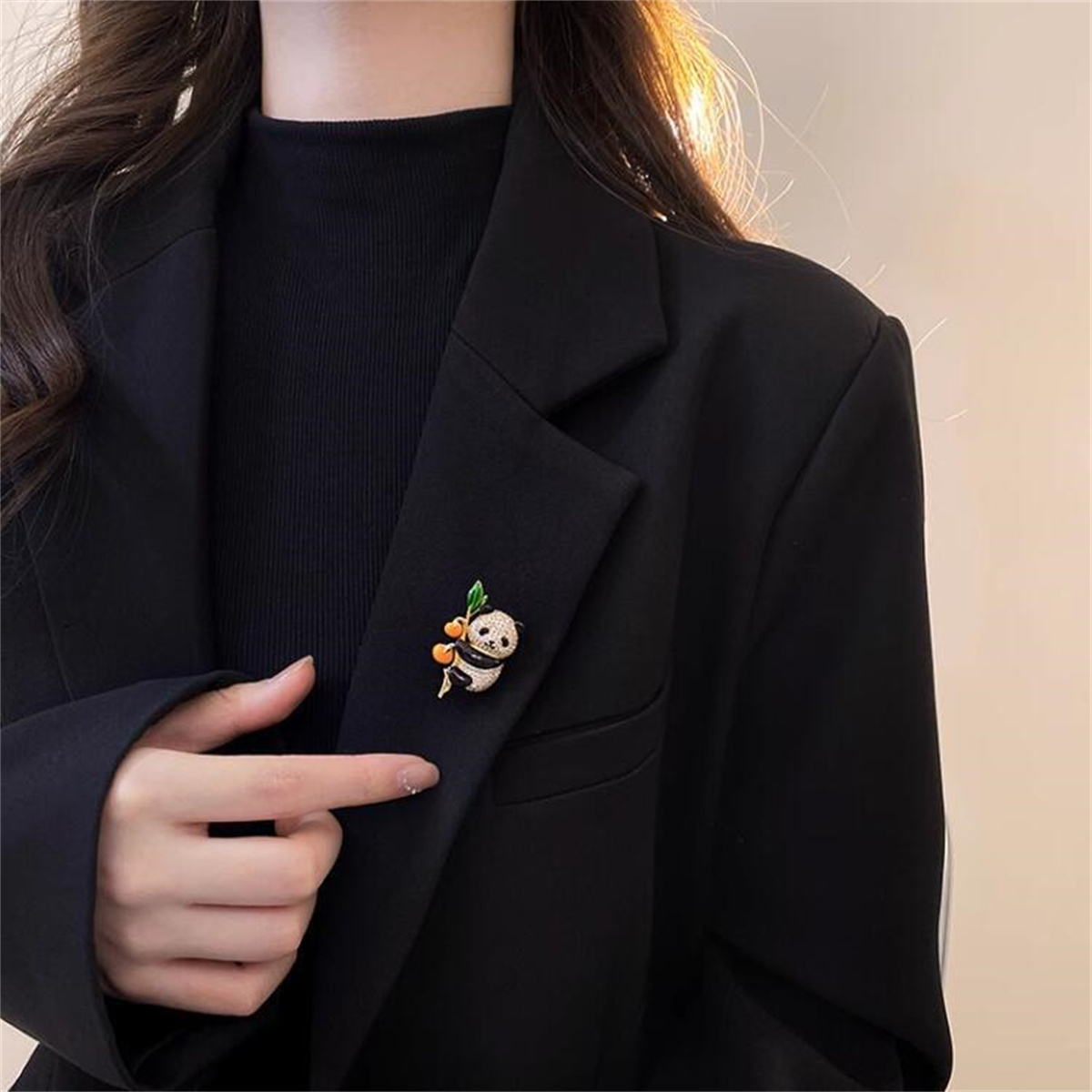 1pc bonito panda broche com ca - Women Accessories Meaning avaliação e preço