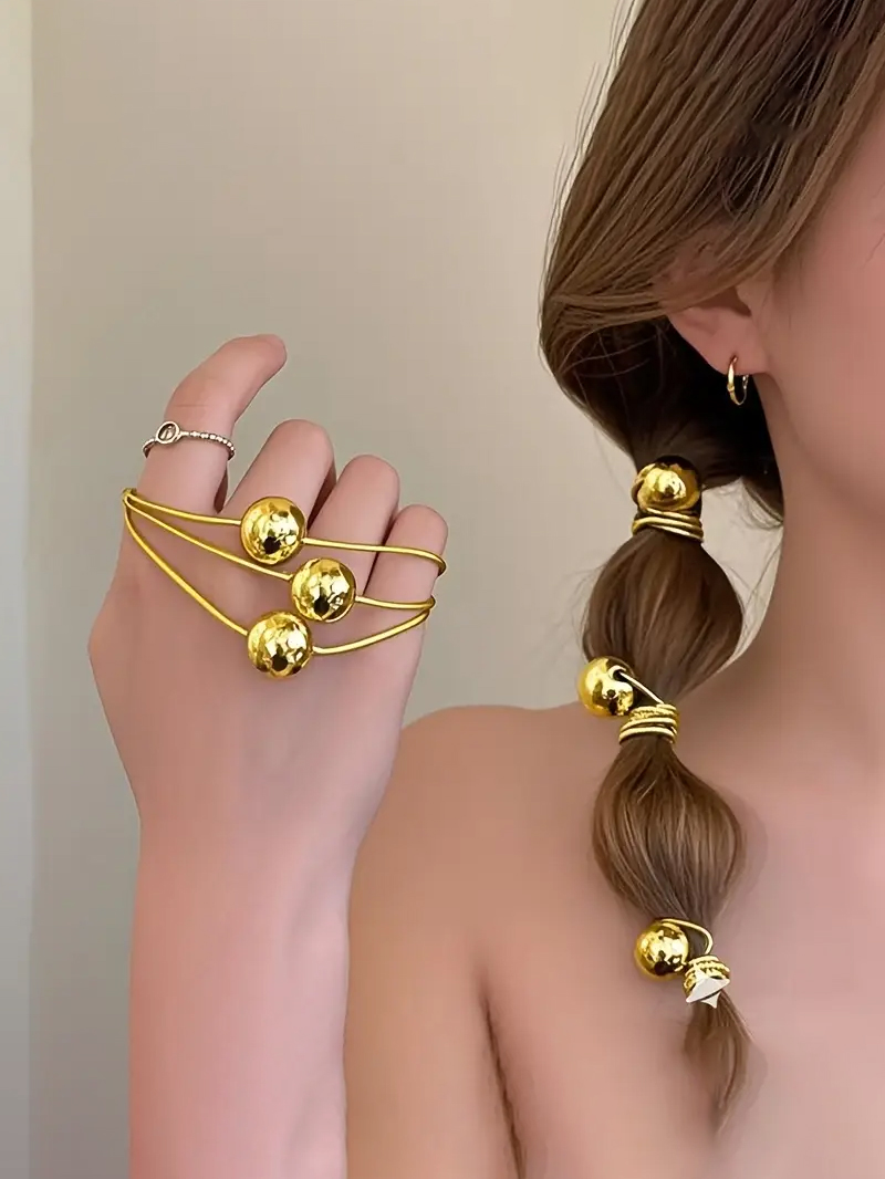10 peças gravata de cabelo bol - Wrap Ring Gold avaliação e preço